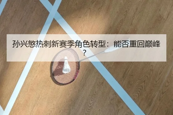 孙兴慜热刺新赛季角色转型：能否重回巅峰？